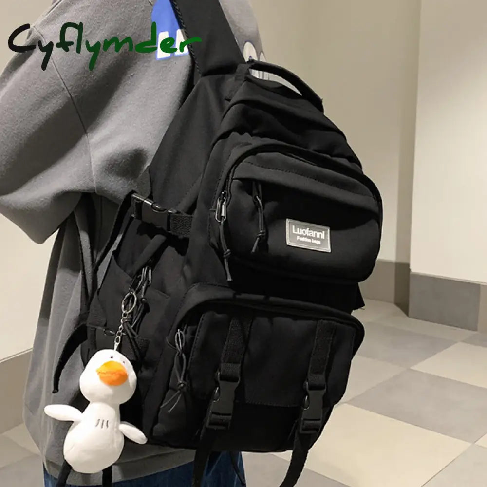 Cyflymder Fashion Men Backpack Waterproof Nylon Rucksack For Teenager Schoolbag Kawaii Women Bag