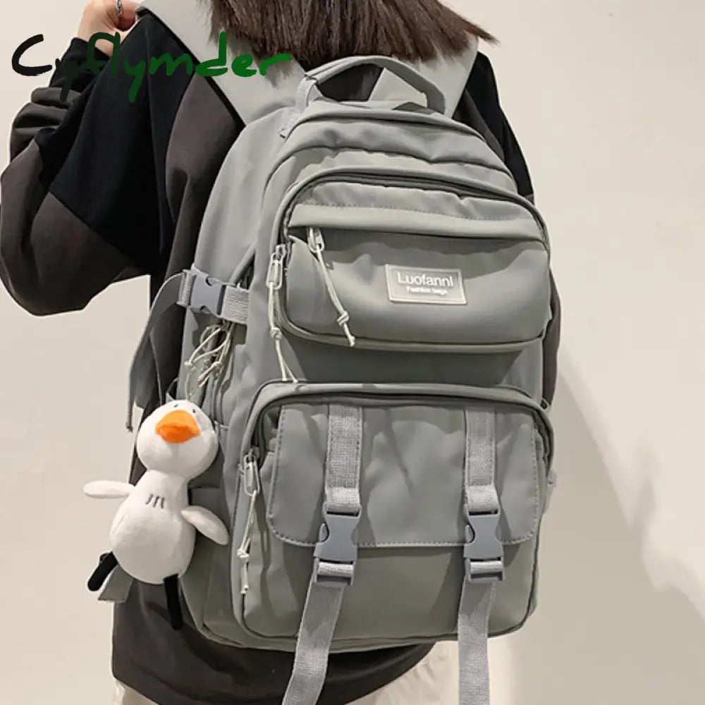 Cyflymder Fashion Men Backpack Waterproof Nylon Rucksack For Teenager Schoolbag Kawaii Women Bag