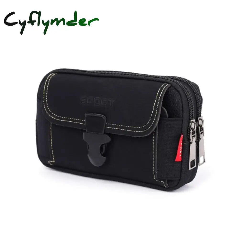 Cyflymder Fashion Men Multi-Function Pu Leather Fanny Waist Bag Casual Mobile Phone Purse Pocket