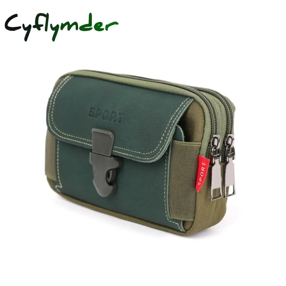 Cyflymder Fashion Men Multi-Function Pu Leather Fanny Waist Bag Casual Mobile Phone Purse Pocket