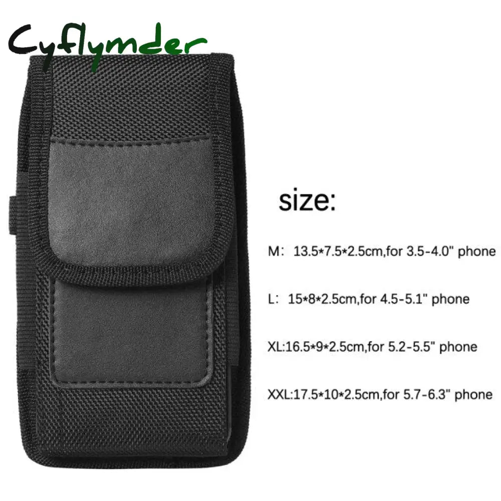 Cyflymder Fashion Men Multi-Function Pu Leather Fanny Waist Bag Casual Mobile Phone Purse Pocket