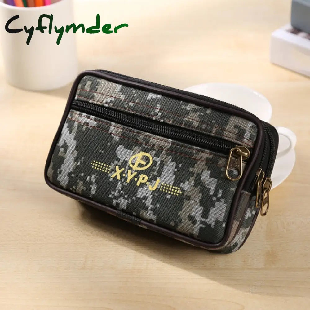 Cyflymder Fashion Men Multi-Function Pu Leather Fanny Waist Bag Casual Mobile Phone Purse Pocket