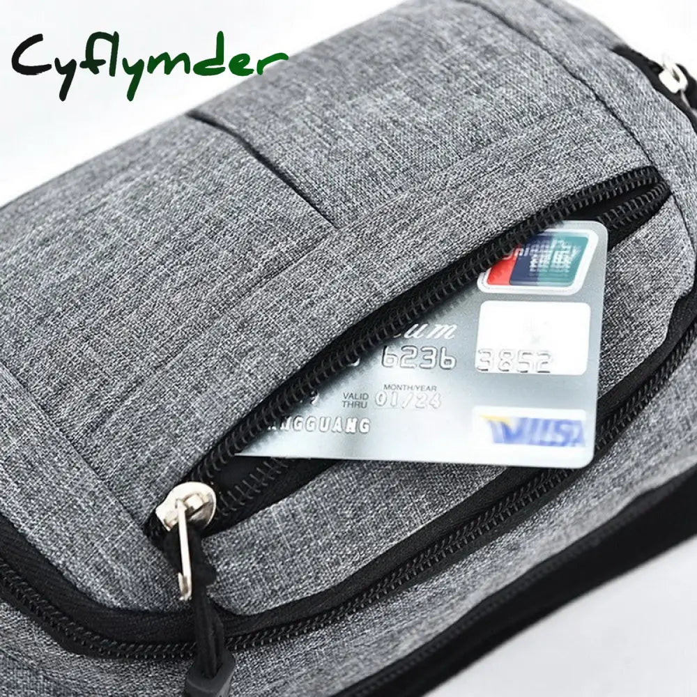 Cyflymder Fashion Men Women Waist Bag Casual Fanny Pack Purse Large Phone Belt Pouch Canvas Outdoor