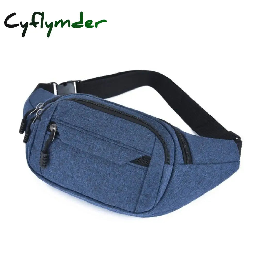 Cyflymder Fashion Men Women Waist Bag Casual Fanny Pack Purse Large Phone Belt Pouch Canvas Outdoor