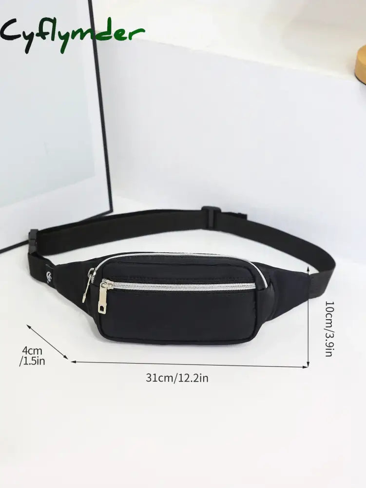 Cyflymder Fashion Men Women Waist Bag Casual Fanny Pack Purse Large Phone Belt Bag Pouch Canvas Outdoor Travel Phone