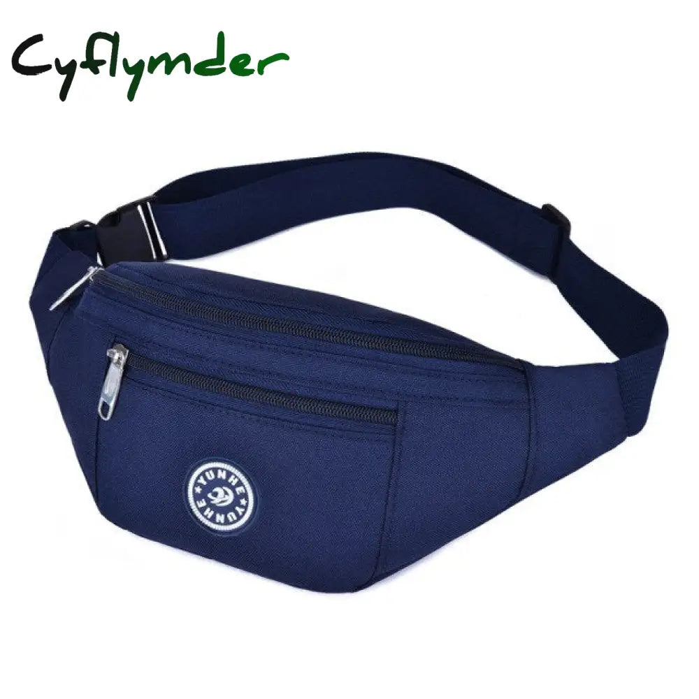 Cyflymder Fashion Men Women Waist Bag Casual Fanny Pack Purse Large Phone Belt Pouch Canvas Outdoor