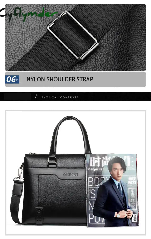 Cyflymder Fashion Men’s Briefcase Bag Man Messenger Handbags Business Shoulder Bags Travel