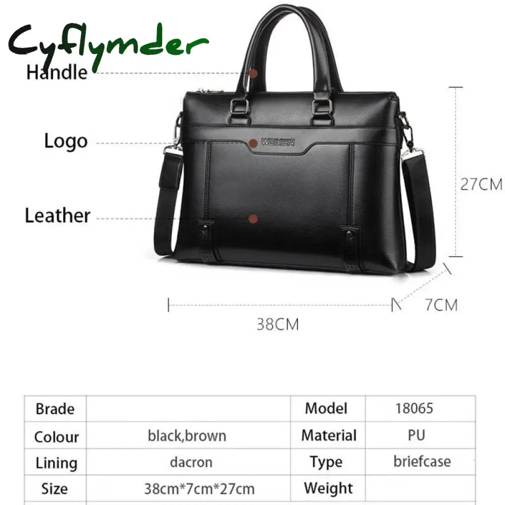 Cyflymder Fashion Men’s Briefcase Bag Man Messenger Handbags Business Shoulder Bags Travel