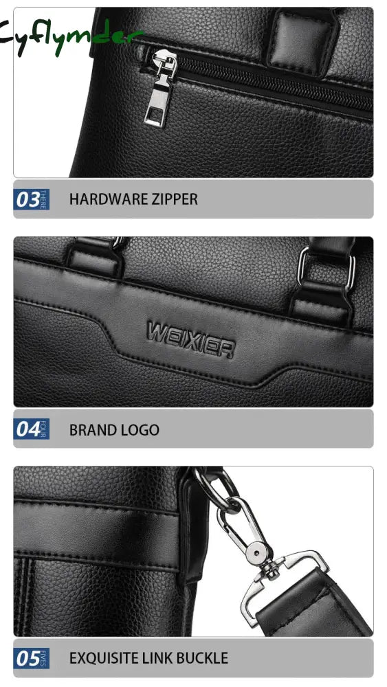 Cyflymder Fashion Men’s Briefcase Bag Man Messenger Handbags Business Shoulder Bags Travel