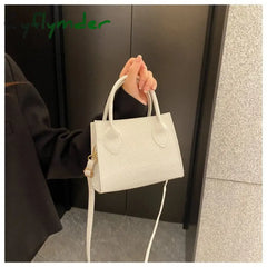 Cyflymder Fashion Mini Square Bag New Vintage Handbag Literary Crowds Shoulder Messenger Pu Leather