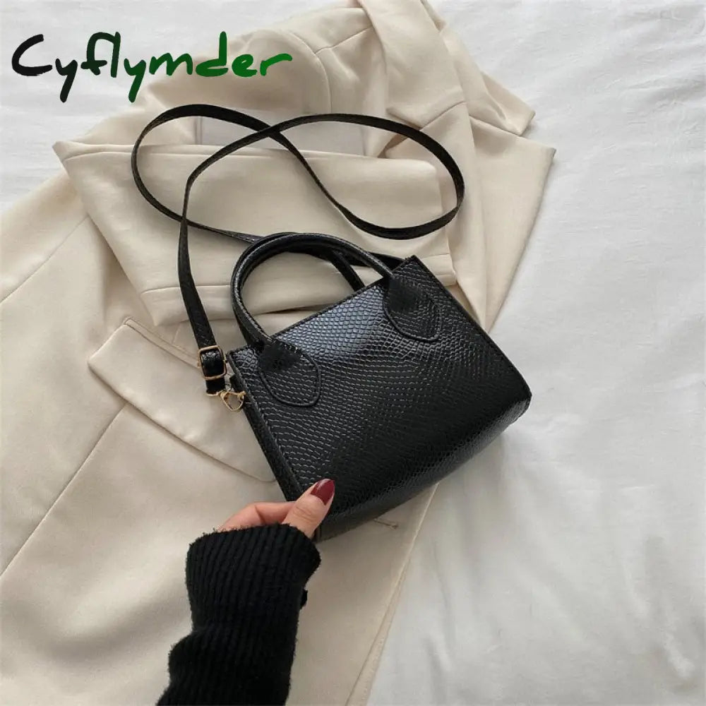 Cyflymder Fashion Mini Square Bag New Vintage Handbag Literary Crowds Shoulder Messenger Pu Leather