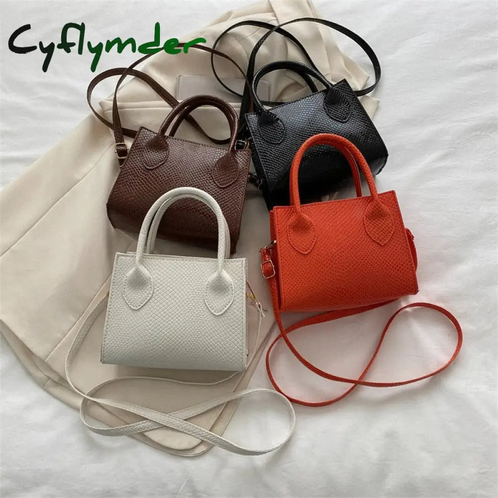 Cyflymder Fashion Mini Square Bag New Vintage Handbag Literary Crowds Shoulder Messenger Pu Leather