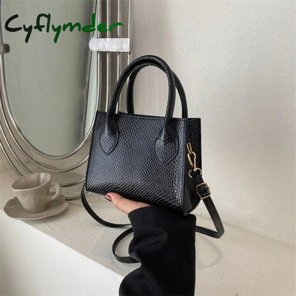 Cyflymder Fashion Mini Square Bag New Vintage Handbag Literary Crowds Shoulder Messenger Pu Leather