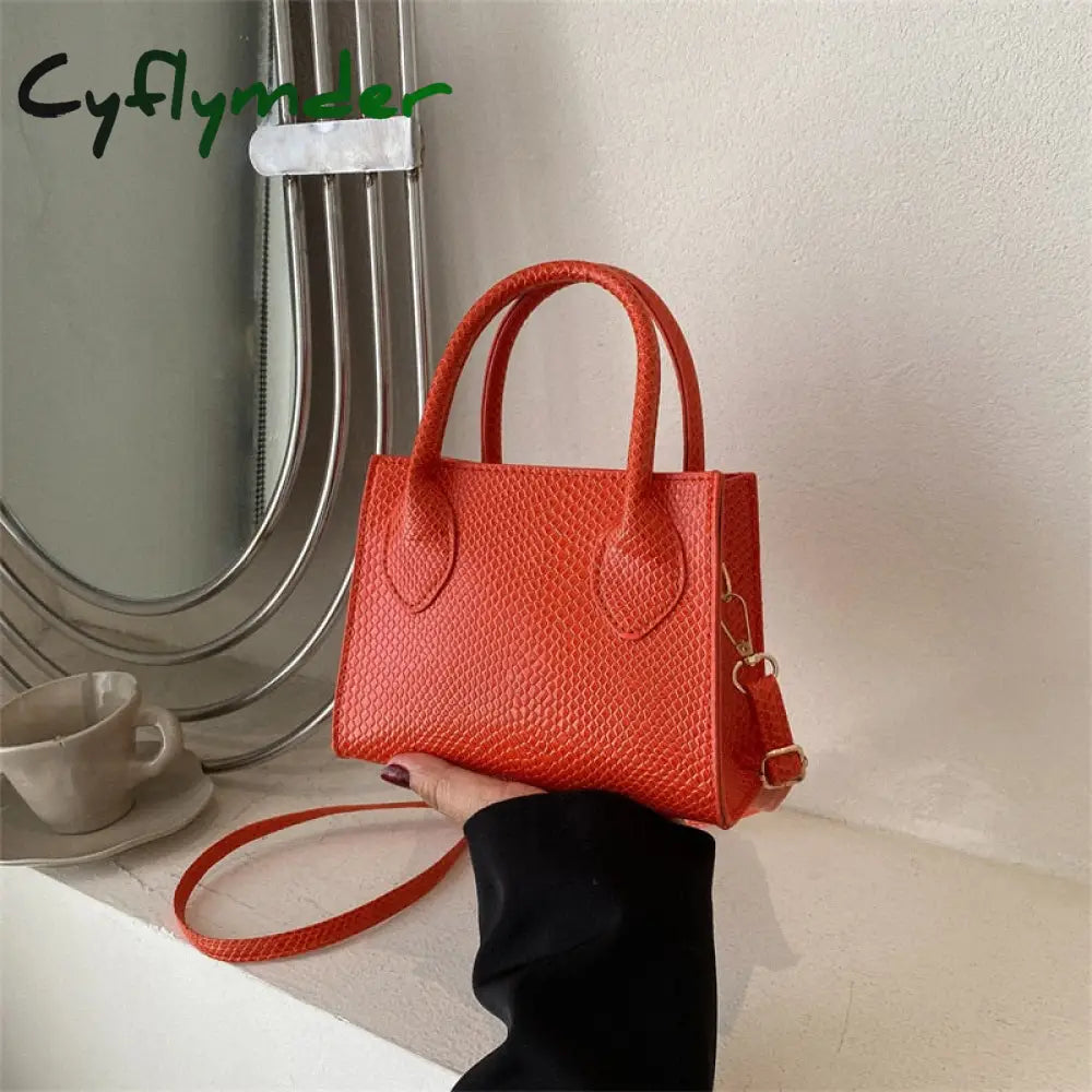 Cyflymder Fashion Mini Square Bag New Vintage Handbag Literary Crowds Shoulder Messenger Pu Leather