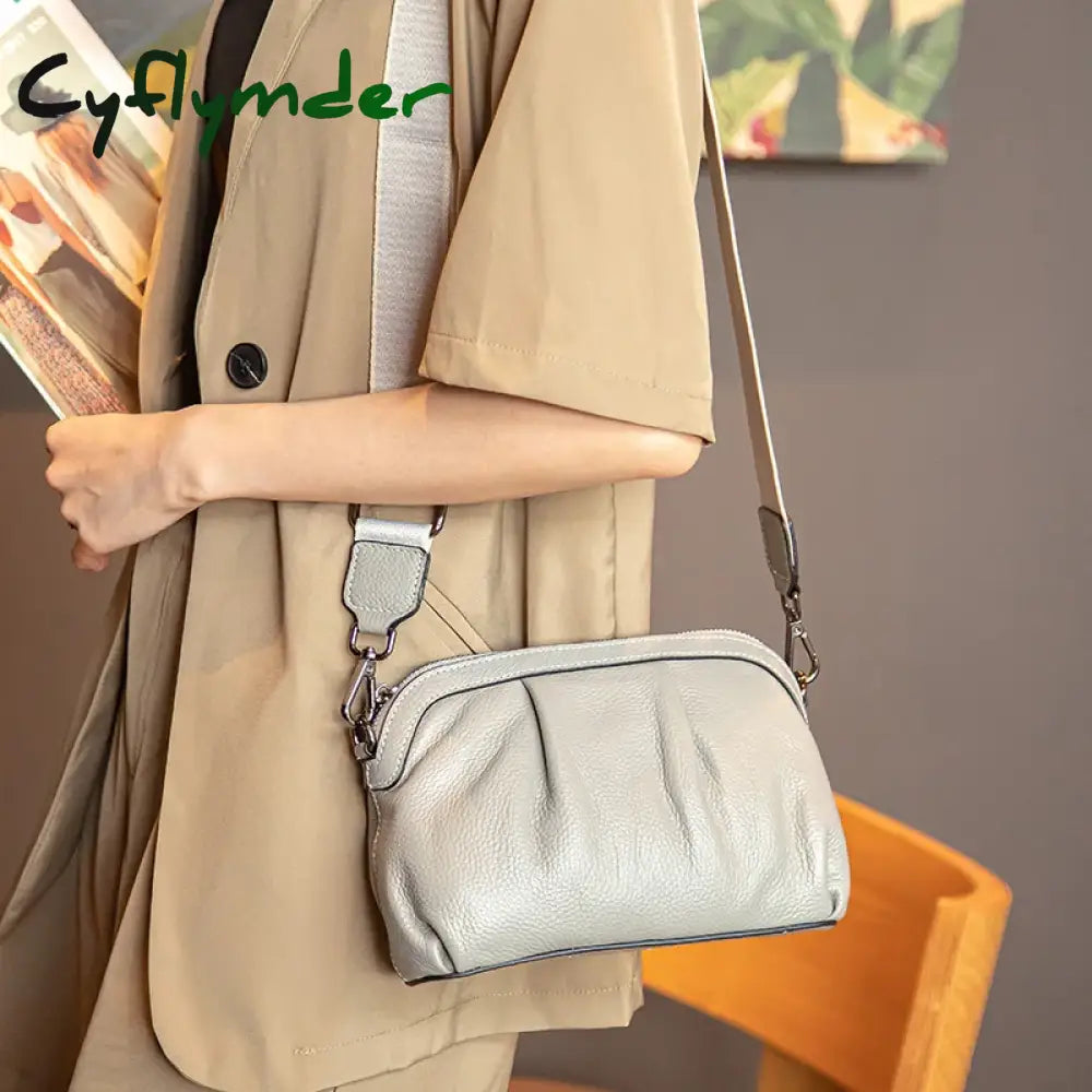 Cyflymder Fashion New High Quality Soft Real Leather Women Designer Handbags Shoulder Bags Ladies