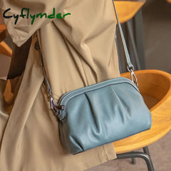 Cyflymder Fashion New High Quality Soft Real Leather Women Designer Handbags Shoulder Bags Ladies