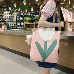 Cyflymder Fashion New Large Capacity Soft Tulip Bags Shoulder Bag Women Tote Creative Designer Lady