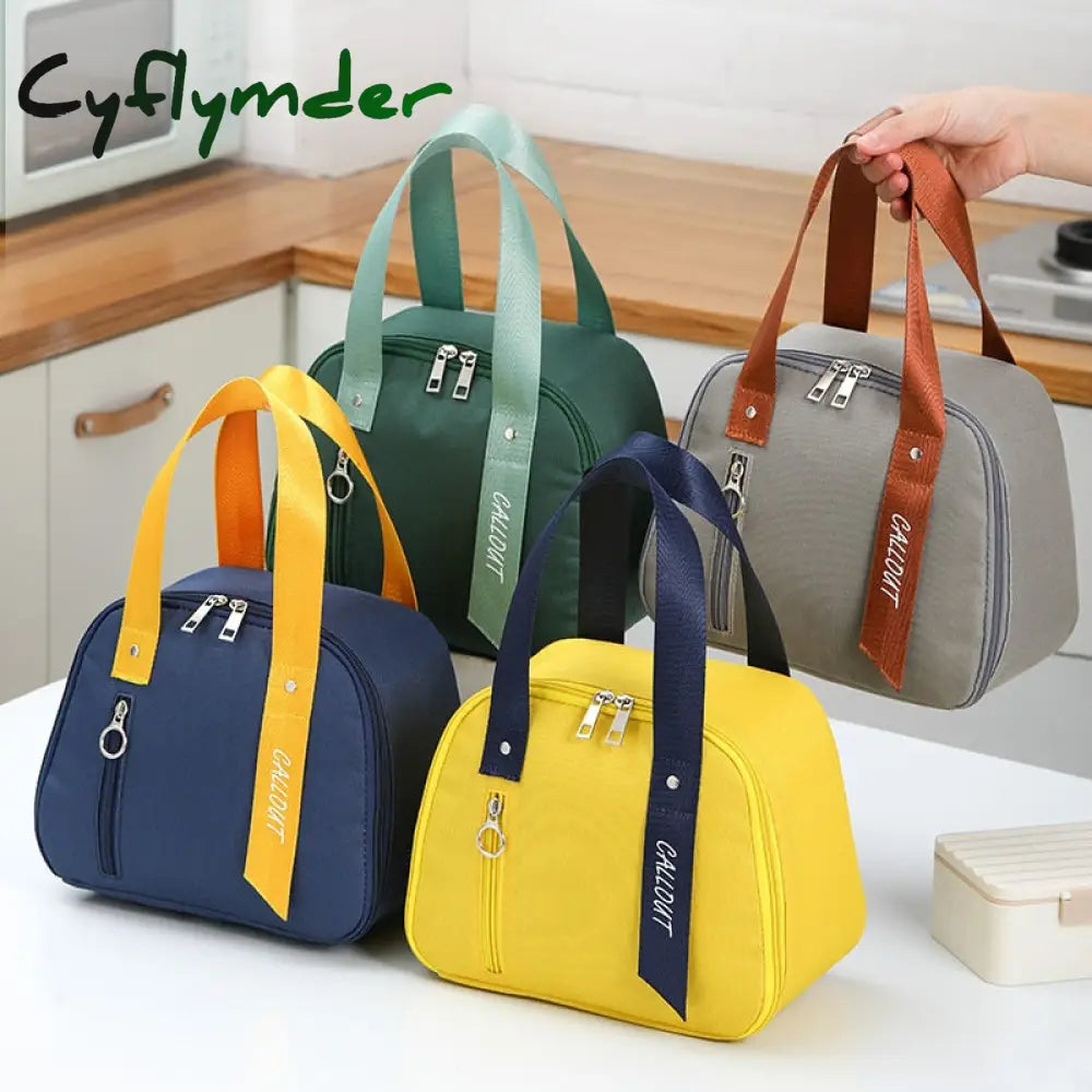 Fashion Oxford Cloth Insulated Lunch Bag Portable Thermal Bento Boxes Cooler Bags Food Storage Container for School Picnic