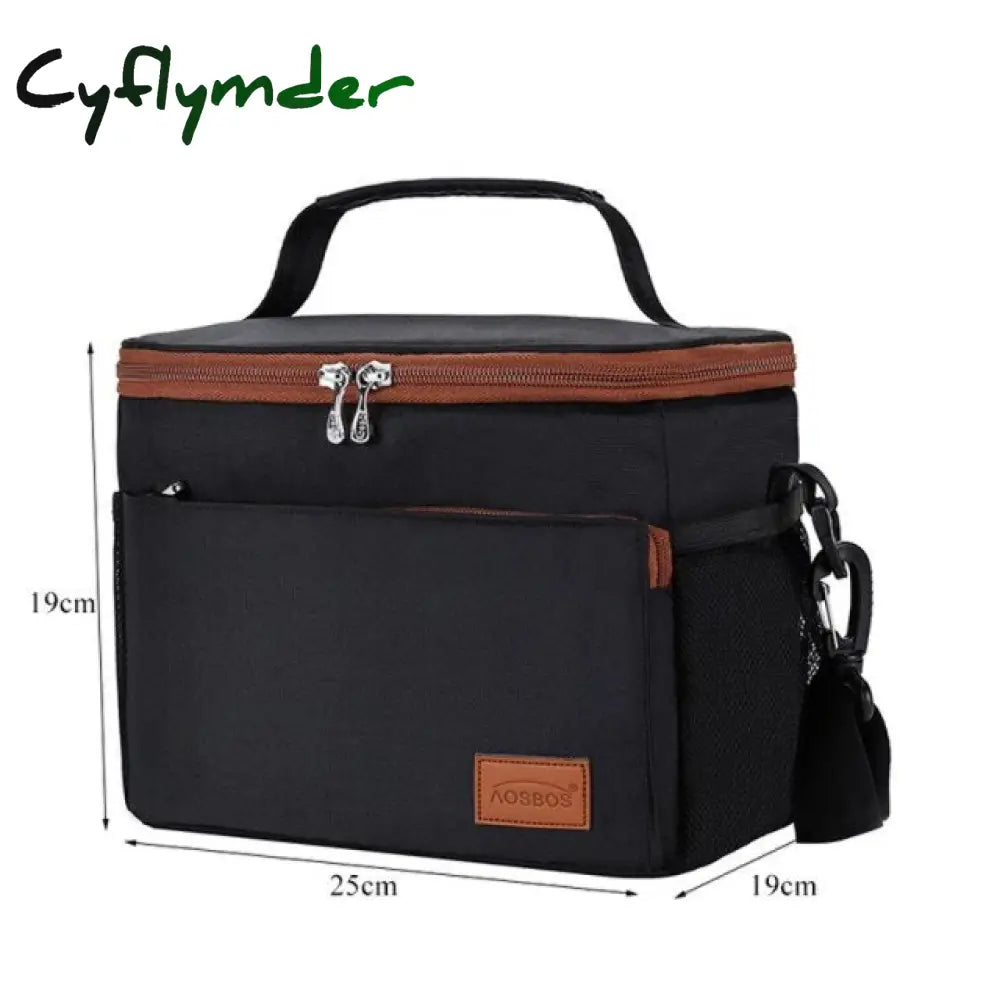 Cyflymder Fashion Portable Thermal Lunch Bags For Women Kids Men Food Picnic Cooler Box Large