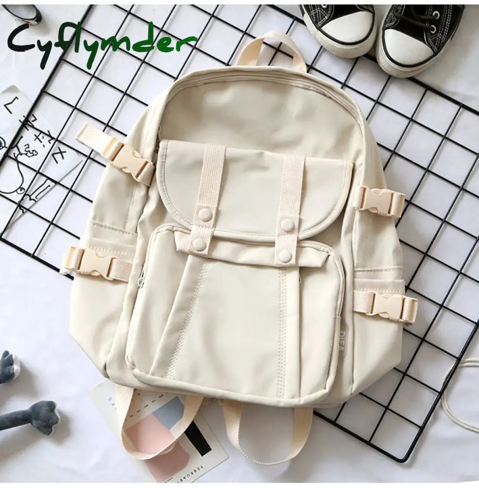 Cyflymder Fashion Preppy Style Women Backpack School Bag For Teenage Gilrs Large Capacity Oxford