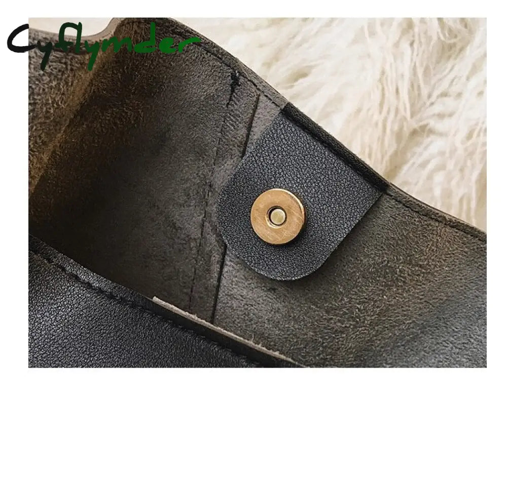 Cyflymder Fashion Pu Leather Bucket Bag Women Shoulder Bags Women’s Handbag Women Crossbody