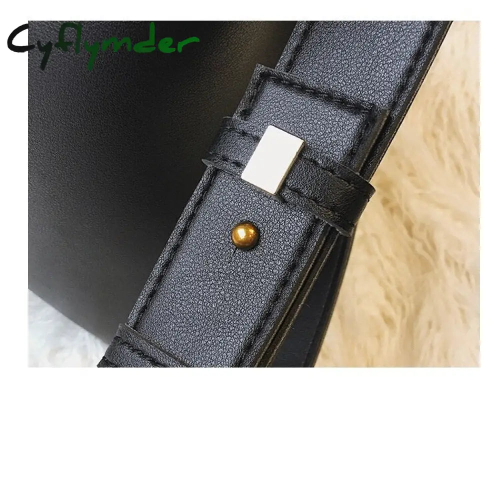 Cyflymder Fashion Pu Leather Bucket Bag Women Shoulder Bags Women’s Handbag Women Crossbody