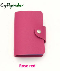 Cyflymder Fashion Pu Leather Business Card Holder Organizer Hasp Men Women Bank Credit Bag Id