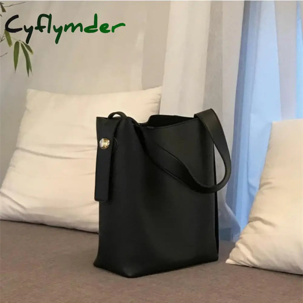 Cyflymder Fashion Pu Leather Women’s Handbags Large Capacity Designer Casual Ladies Tote Female