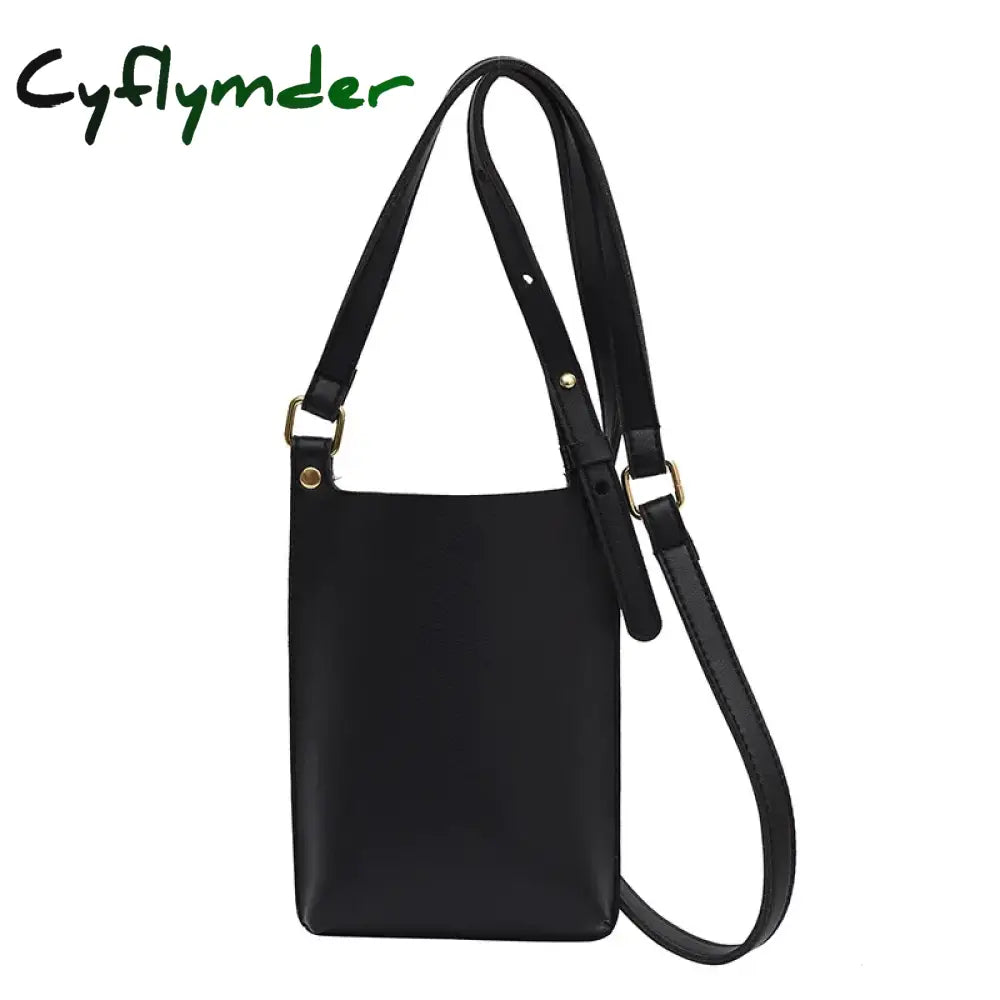 Cyflymder Fashion Pu Small Solid Crossbody Bags Women Mini Leather Shoulder Messenger Bag Clutch