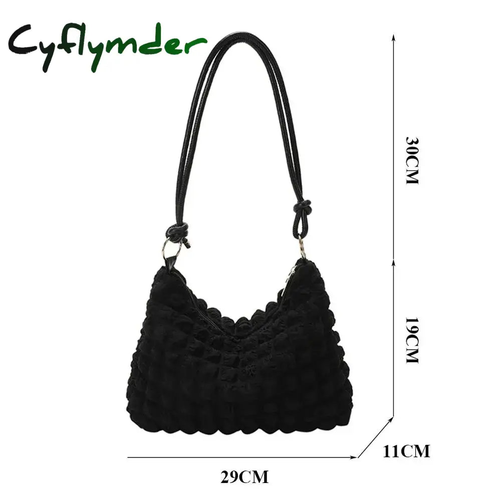 Cyflymder Fashion Pure Color Shoulder Bags Large Capacity Messenger Bag Casual Crossbody Women