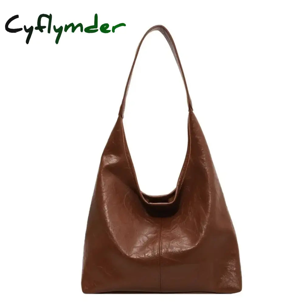 Cyflymder Fashion Red Womens Shoulder Bag Vintage Designer Large Capacity Casual Tote Autumn And