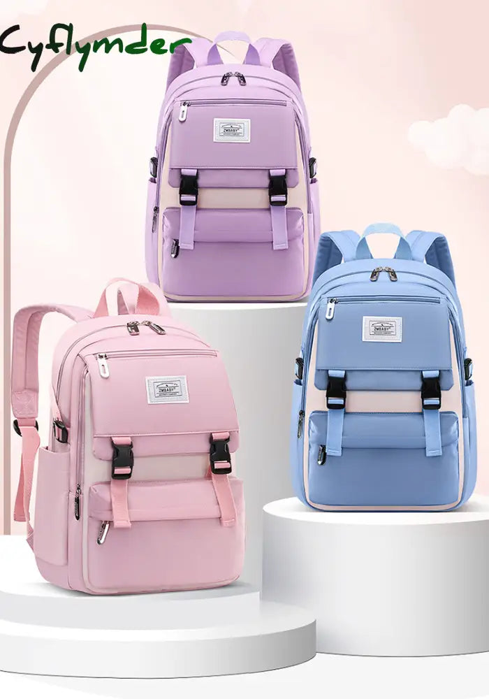 Cyflymder Fashion School Bags For Teenage Girls Waterproof Big Schoolbag Children Backpack Book Bag