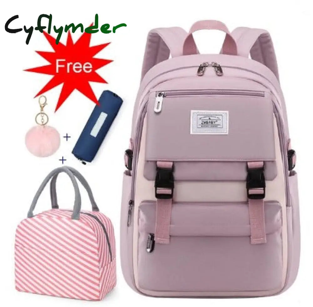 Cyflymder Fashion School Bags For Teenage Girls Waterproof Big Schoolbag Children Backpack Book Bag