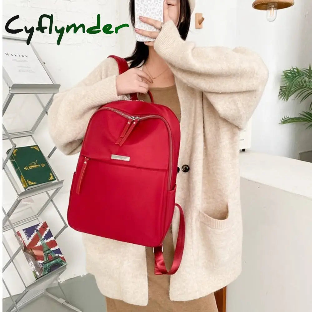 Cyflymder Fashion School Girls Shoulder Bag Oxford Computer Simple Travel Backpack Female Large