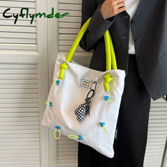 Cyflymder Fashion Short Handle High Quality Totes Luxury Designer Cute Shoulder Bag For Women Large