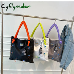 Cyflymder Fashion Short Handle High Quality Totes Luxury Designer Cute Shoulder Bag For Women Large