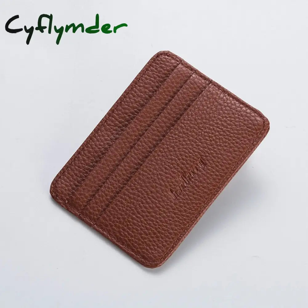 Cyflymder Fashion Slim Minimalist Wallet Pu Leather Credit Card Holder Short Purse Id Candy Color