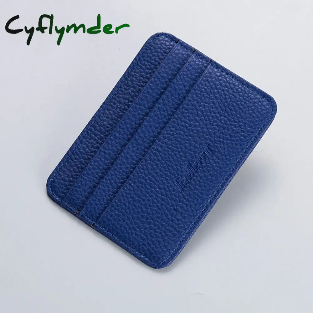 Cyflymder Fashion Slim Minimalist Wallet Pu Leather Credit Card Holder Short Purse Id Candy Color