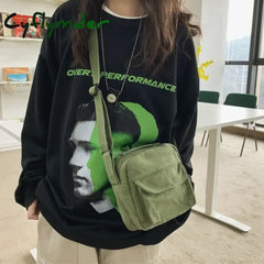 Cyflymder Fashion Small Canvas Crossbody Bags For Women 2024 Mini Shoulder Phone Purse Girl Student