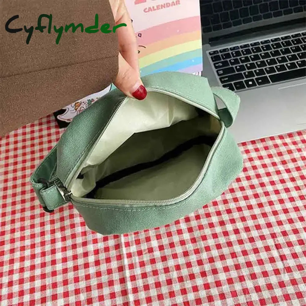 Cyflymder Fashion Small Canvas Crossbody Bags For Women Mini Shoulder Phone Wallet Girl Student