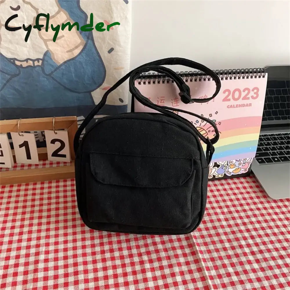 Cyflymder Fashion Small Canvas Crossbody Bags For Women Mini Shoulder Phone Wallet Girl Student