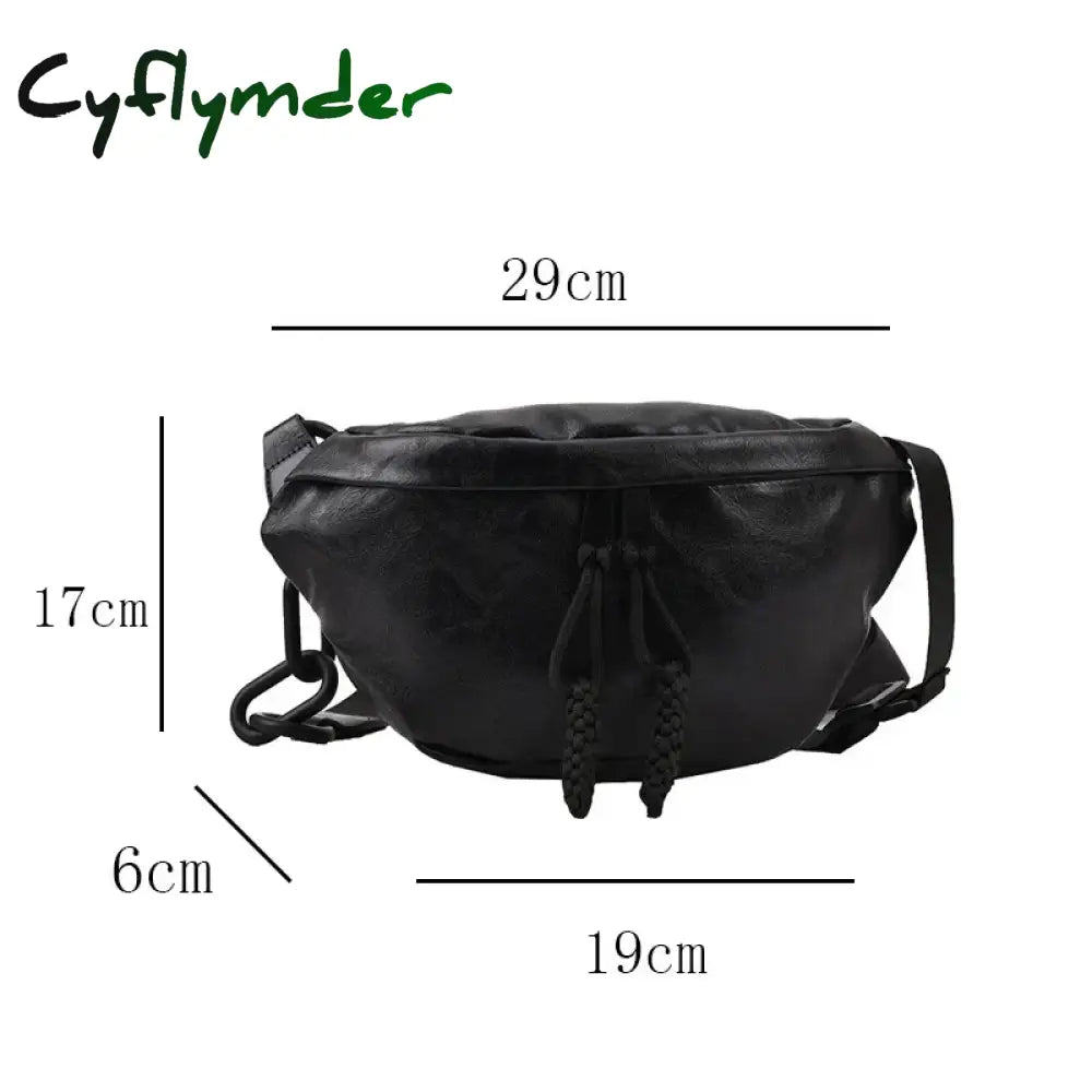 Cyflymder Fashion Soft Leather Waist Bag Ladies Fanny Pack High Quality Shoulder Belt Purse Bags Fashion Designer