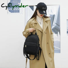 Cyflymder Fashion Solid Color School Bags For College Students Large Capacity Backpacks Women