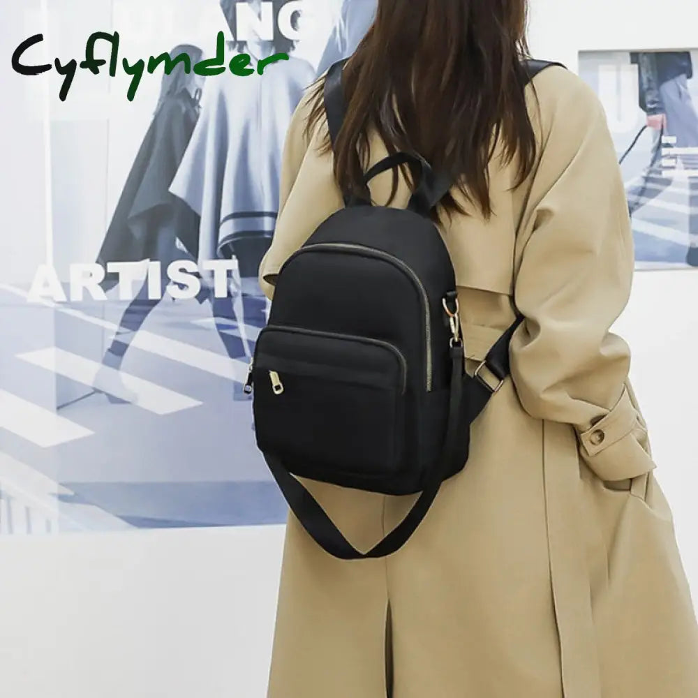 Cyflymder Fashion Solid Color School Bags For College Students Large Capacity Backpacks Women