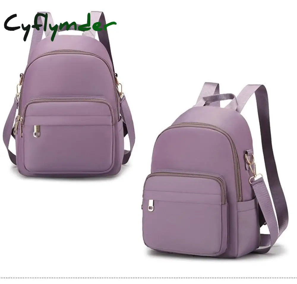 Cyflymder Fashion Solid Color School Bags For College Students Large Capacity Backpacks Women