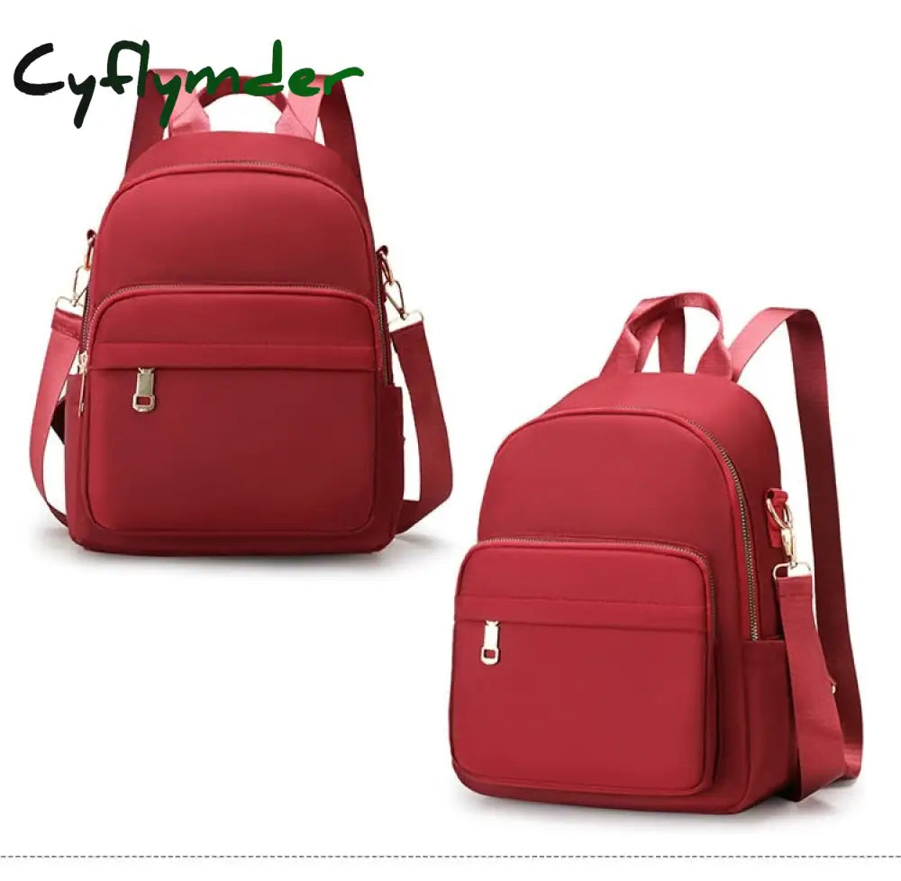 Cyflymder Fashion Solid Color School Bags For College Students Large Capacity Backpacks Women