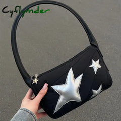 Cyflymder Fashion Stars Handbags For Women Y2K Cool Girls Underarm Bag Casual Female Small Shoulder