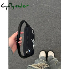 Cyflymder Fashion Stars Handbags For Women Y2K Cool Girls Underarm Bag Casual Female Small Shoulder