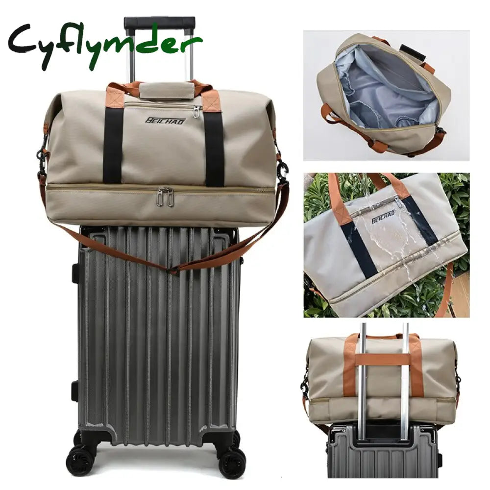 Cyflymder Fashion Travel Bags For Women Large Capacity Men’s Sports Bag Waterproof Weekend Sac