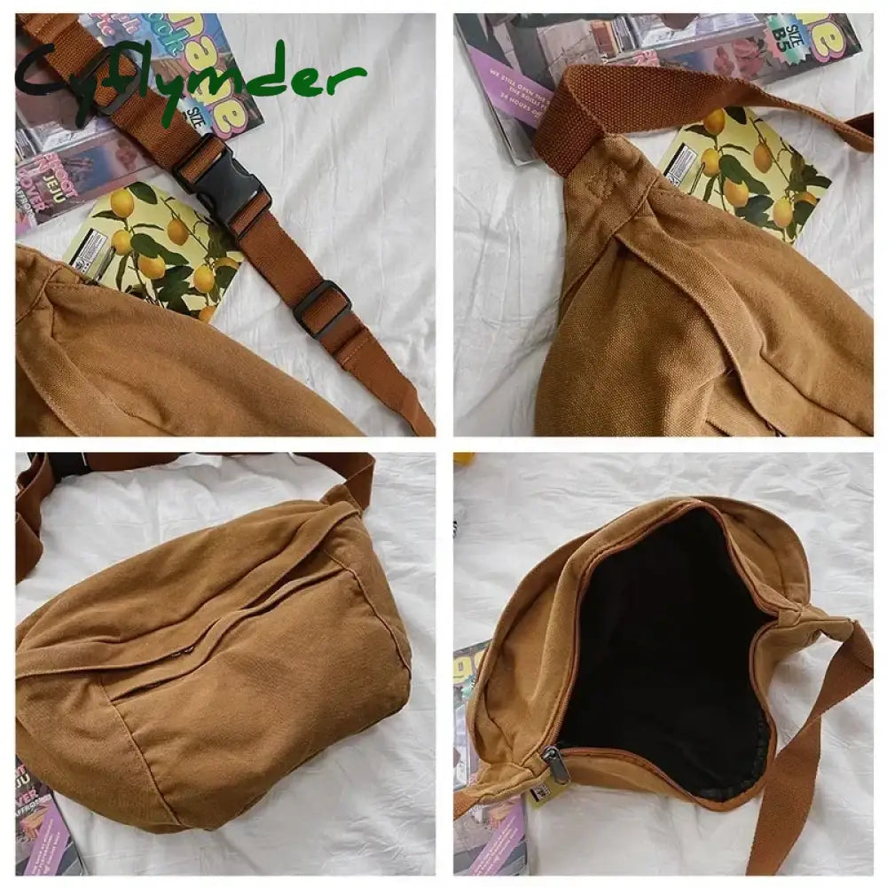 Cyflymder Fashion Trend Waist Bag Street Hip-Hop Women Shoulder Chest Pack Outdoor Sport Canvas